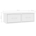  Półka ścienna z szufladami, biała, 60x26x18,5 cm, płyta wiórowa Lumarko!