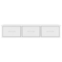  Półka ścienna z szufladami, biała, 88x26x18,5 cm, płyta wiórowa Lumarko!