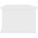  Półka ścienna z szufladami, biała, 88x26x18,5 cm, płyta wiórowa Lumarko!