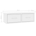  Półka ścienna z szufladami, biała, wysoki połysk, 60x26x18,5 cm Lumarko!