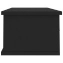  Półka ścienna z szufladami, czarna 88x26x18,5 cm, płyta wiórowa Lumarko!