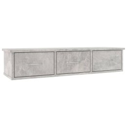  Półka ścienna z szufladami, szarość betonu, 88x26x18,5 cm Lumarko!