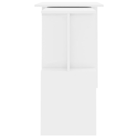  Biurko narożne, wysoki połysk, białe, 200x50x76 cm Lumarko!