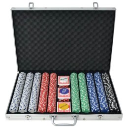  Zestaw do gry w pokera 1000 żetonów, aluminium Lumarko!