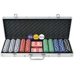  Zestaw do gry w pokera 500 żetonów, aluminium Lumarko!