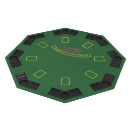 Lumarko Składany blat do pokera dla 8 graczy, ośmiokątny, zielony