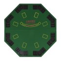  Składany blat do pokera dla 8 graczy, ośmiokątny, zielony Lumarko!