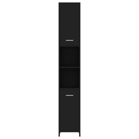  Szafka łazienkowa, czarna, 30x30x183,5 cm, płyta wiórowa Lumarko!