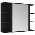  Szafka łazienkowa z lustrem, czarna, 80 x 20,5 x64 cm, płyta Lumarko!