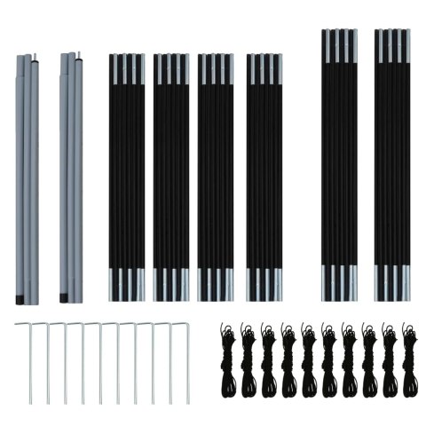  Namiot kempingowy 9-osobowy, niebiesko-żółty Lumarko!