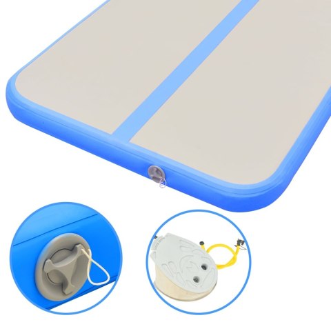  Mata gimnastyczna z pompką, 300x100x10 cm, PVC, niebieska Lumarko!