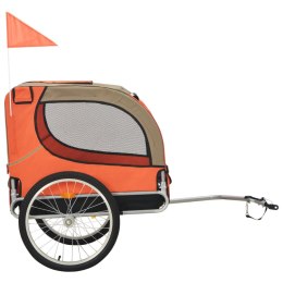 Lumarko Przyczepka rowerowa dla psa, pomarańczowo-brązowa