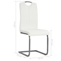  Krzesła stołowe, wspornikowe, 6 szt., białe, sztuczna skóra Lumarko!