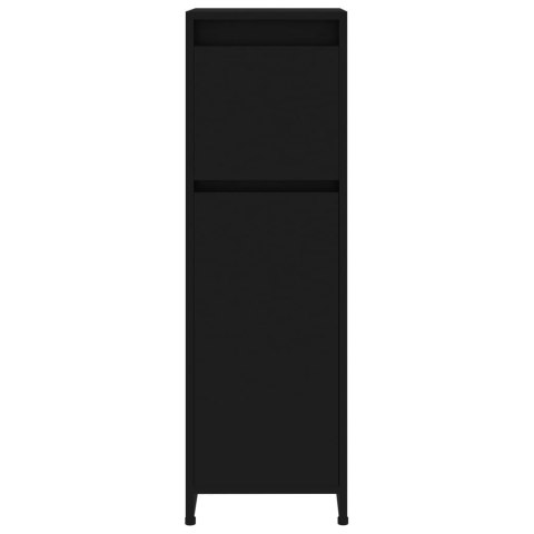  Szafka łazienkowa, czarna, 30x30x95 cm, płyta wiórowa Lumarko!