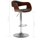  Krzesło barowe, szare, gięte drewno i tkanina Lumarko!
