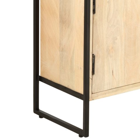  Regał na książki, 4 poziomy, 124x30x180 cm, lite drewno mango Lumarko!