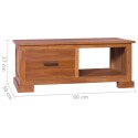  Szafka pod TV, 90 x 50 x 37 cm, lite drewno tekowe Lumarko!