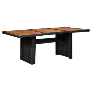  Stół ogrodowy, czarny, 200x100x74 cm, rattan PE Lumarko!