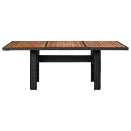  Stół ogrodowy, czarny, 200x100x74 cm, rattan PE Lumarko!