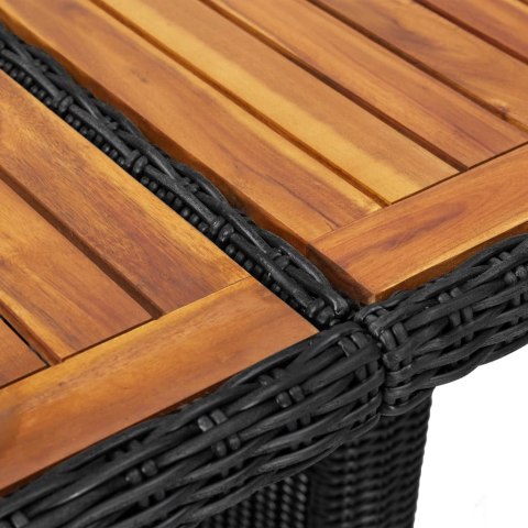  Stół ogrodowy, czarny, 200x100x74 cm, rattan PE Lumarko!