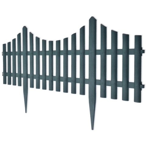  Obrzeża ogrodowe, 17 szt., 10 m, zielone Lumarko!