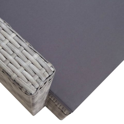  Fotel ogrodowy z poduszkami, polirattan, szary Lumarko!