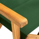  Krzesła reżyserskie, 2 szt., lite drewno akacjowe, zielone Lumarko!