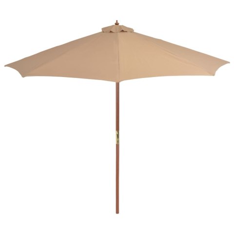  Parasol ogrodowy na drewnianym słupku, 300 cm, taupe Lumarko!
