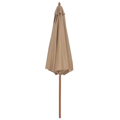  Parasol ogrodowy na drewnianym słupku, 300 cm, taupe Lumarko!