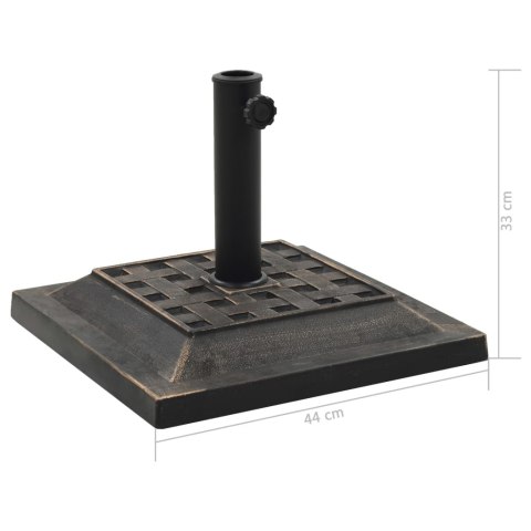  Podstawa pod parasol, kwadratowa, żywica, 12 kg, brąz Lumarko!