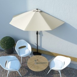  Półparasol balkonowy na słupku z aluminium, 270x135 cm, piaskowy Lumarko!