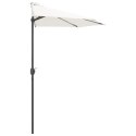  Półparasol balkonowy na słupku z aluminium, 270x135 cm, piaskowy Lumarko!