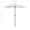  Półparasol balkonowy na słupku z aluminium, 270x135 cm, piaskowy Lumarko!