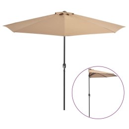  Półparasol balkonowy na słupku z aluminium, 300x150 cm, taupe Lumarko!