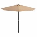  Półparasol balkonowy na słupku z aluminium, 300x150 cm, taupe Lumarko!