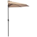  Półparasol balkonowy na słupku z aluminium, 300x150 cm, taupe Lumarko!