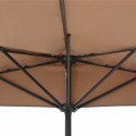  Półparasol balkonowy na słupku z aluminium, 300x150 cm, taupe Lumarko!