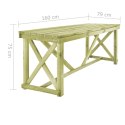  Stół ogrodowy, 160 x 79 x 75 cm, drewno Lumarko!