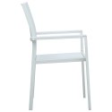  Krzesła ogrodowe, 4 szt., białe, plastik stylizowany na rattan Lumarko!