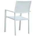  Krzesła ogrodowe, 4 szt., białe, plastik stylizowany na rattan Lumarko!