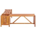  Ogrodowa ławka narożna z donicą, 117x117x40 cm, drewno akacjowe Lumarko!