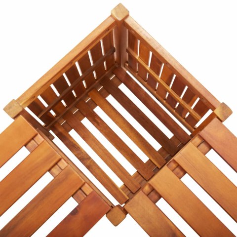  Ogrodowa ławka narożna z donicą, 117x117x40 cm, drewno akacjowe Lumarko!