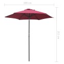  Parasol, burgundowy, 200 x 211 cm, aluminium Lumarko!