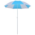  Parasol plażowy, niebiesko-biały, 180 cm, tkanina Lumarko!