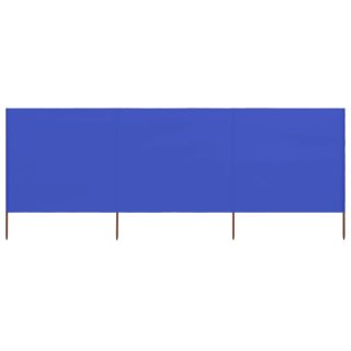  Parawan 3-skrzydłowy z tkaniny, 400x120 cm, błękit lazur Lumarko!