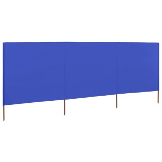  Parawan 3-skrzydłowy z tkaniny, 400x120 cm, błękit lazur Lumarko!