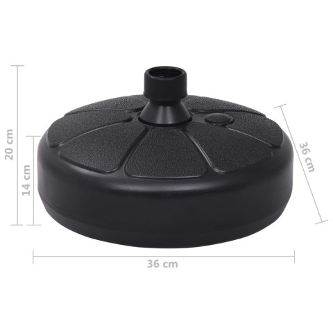  Podstawa do parasola, wypełniana wodą/piaskiem, 15 L, czarna Lumarko!