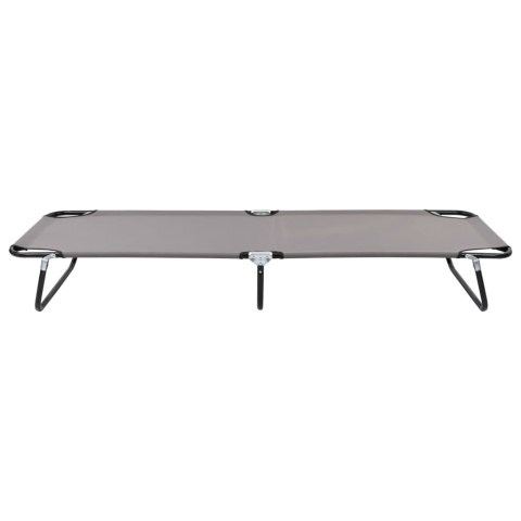  Składany leżak, szary, stal Lumarko!