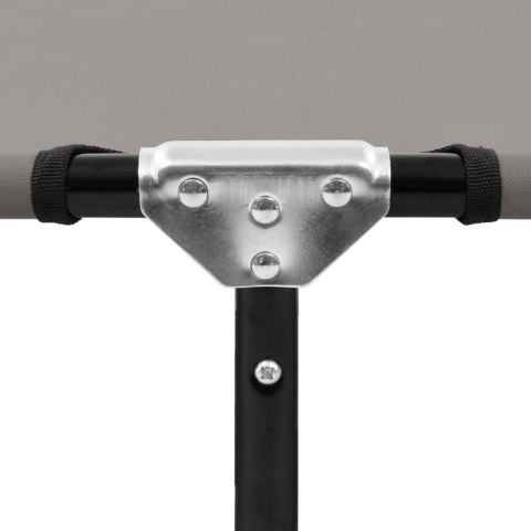  Składany leżak, szary, stal Lumarko!