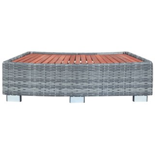 Stopień do spa, szary, 92 x 45 x 25 cm, polirattanowy Lumarko!